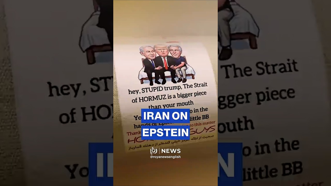 Iran missile sticker mocks Netanyahu, Trump with Epstein