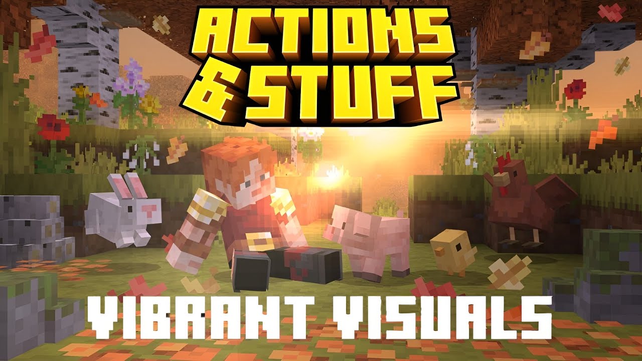 How to run Minecraft Vibrant visuals and Action & Stuff together  .