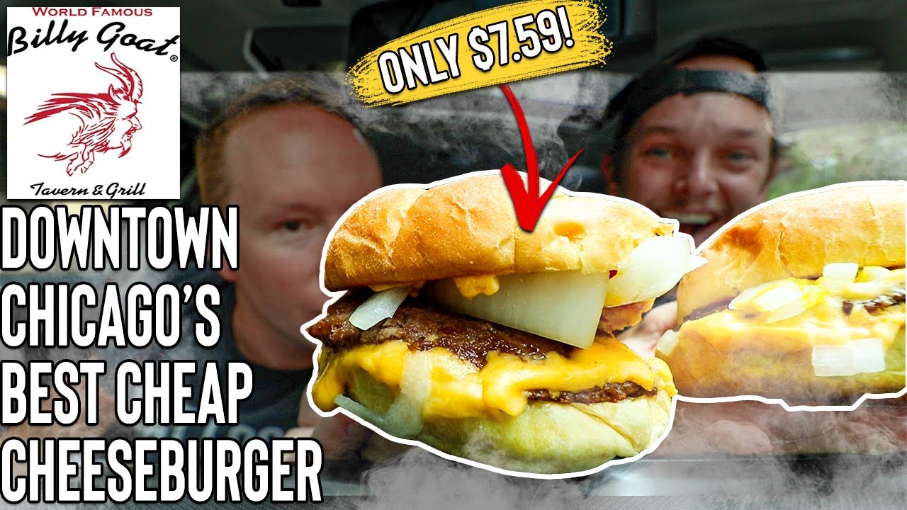 Reviewing The Double Cheeseburger from Billy Goat Tavern in Chicago! ONLY $7.59!