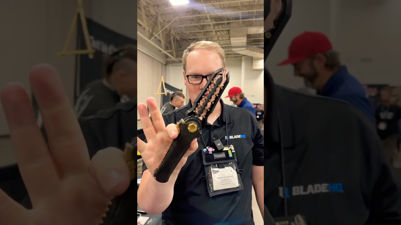 WILDEST Folding Knife You've Ever Seen?!  💯🤯 Poikilo Blade AL-Khem @BladeHQ #shorts #shortvideo