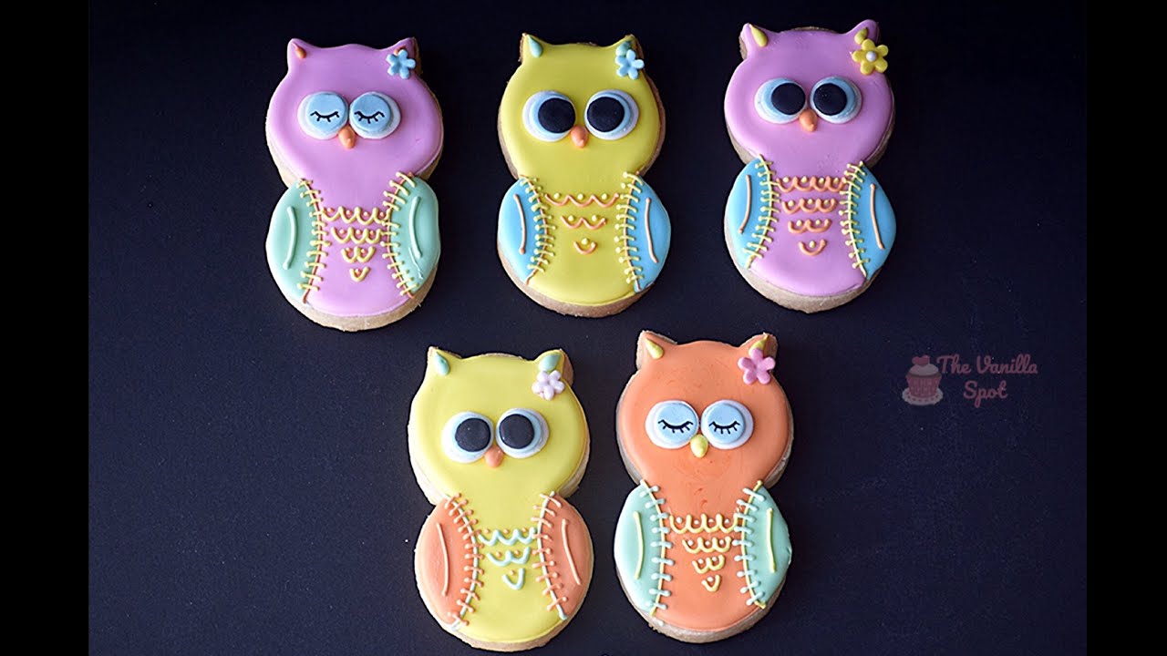 Owl cookie | royal icing cookies | cookie tutorial | كوكي | رويال آيسينگ |آموزش كوكي | تزيين كوكي