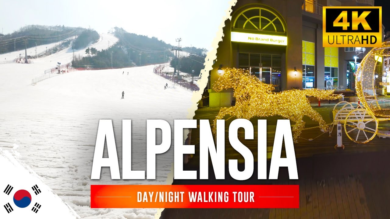 4K Alpensia Ski Resort Tour: From Sunny Slopes to Night Lights at South Korea's Winter Wonderland