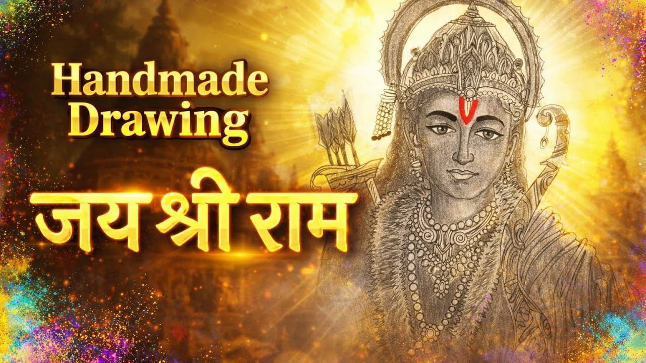 Making the drawing of Ram ji 