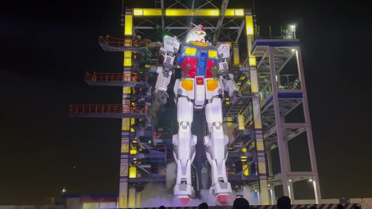 Giant Moving Gundam || Yokohama City || Night View