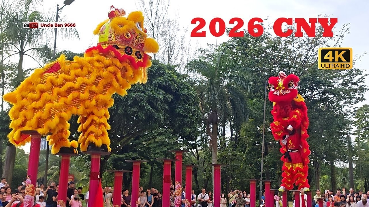 2026 CNY High Pole Lion Dance Performance (Double Lions) #1Utama #RoarofProsperity #馬來西亞龍的傳人體育會