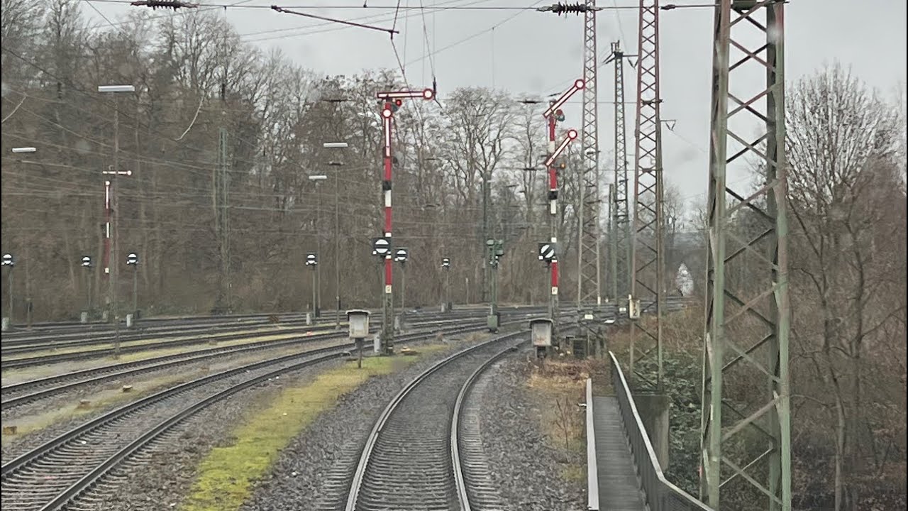 Führerstandsmitfahrt Streckenkunde BR 185 Wanne Eickel, Ratingen nach Gremberg  Schiebebühnenfahrt.