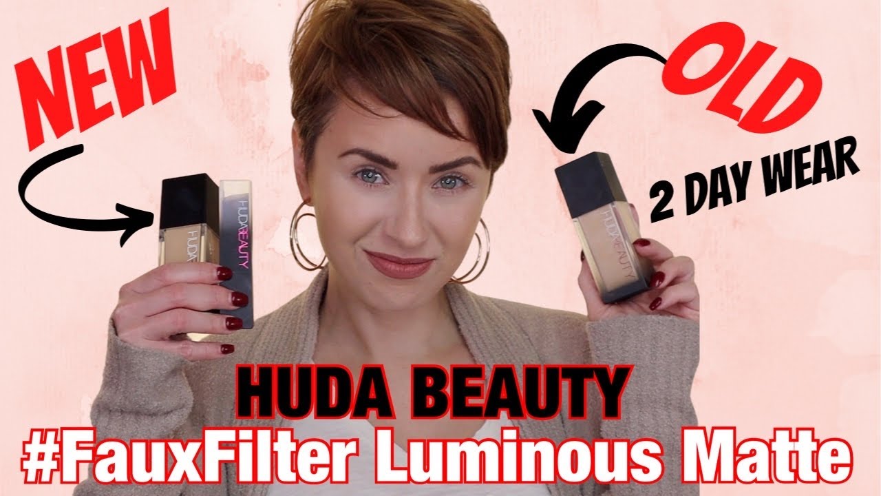 HUDA BEAUTY FauxFilter LUMINOUS MATTE FOUNDATION vs OLD FauxFilter FOUNDATION