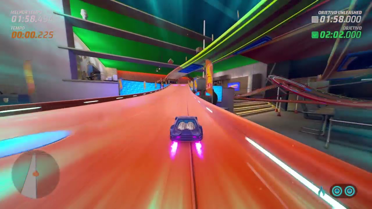 HOT WHEELS UNLEASHED (atalho) contra relógio - ultrapassagens na ponte