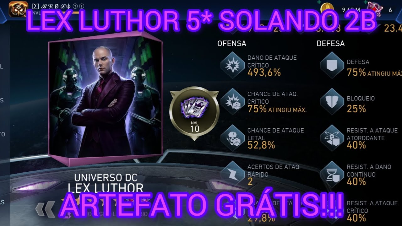 LEX LUTHOR 5* SOLANDO  2B | GAMEPLAY AVANÇADA 🥇🌍