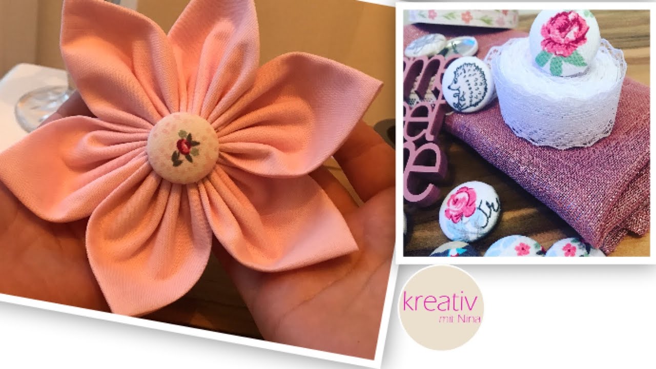 Knöpfe beziehen - DIY Anleitung sehr easy mit Tipps💓 Bonus: Stoffblume nähen 🌸 wer hat gewonnen?