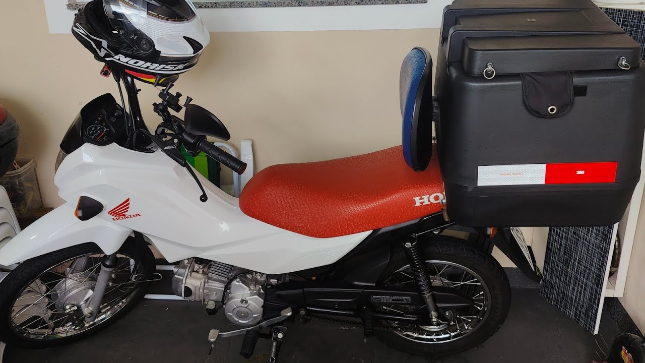 pop 110i com baú de 80 Lt com adaptação.