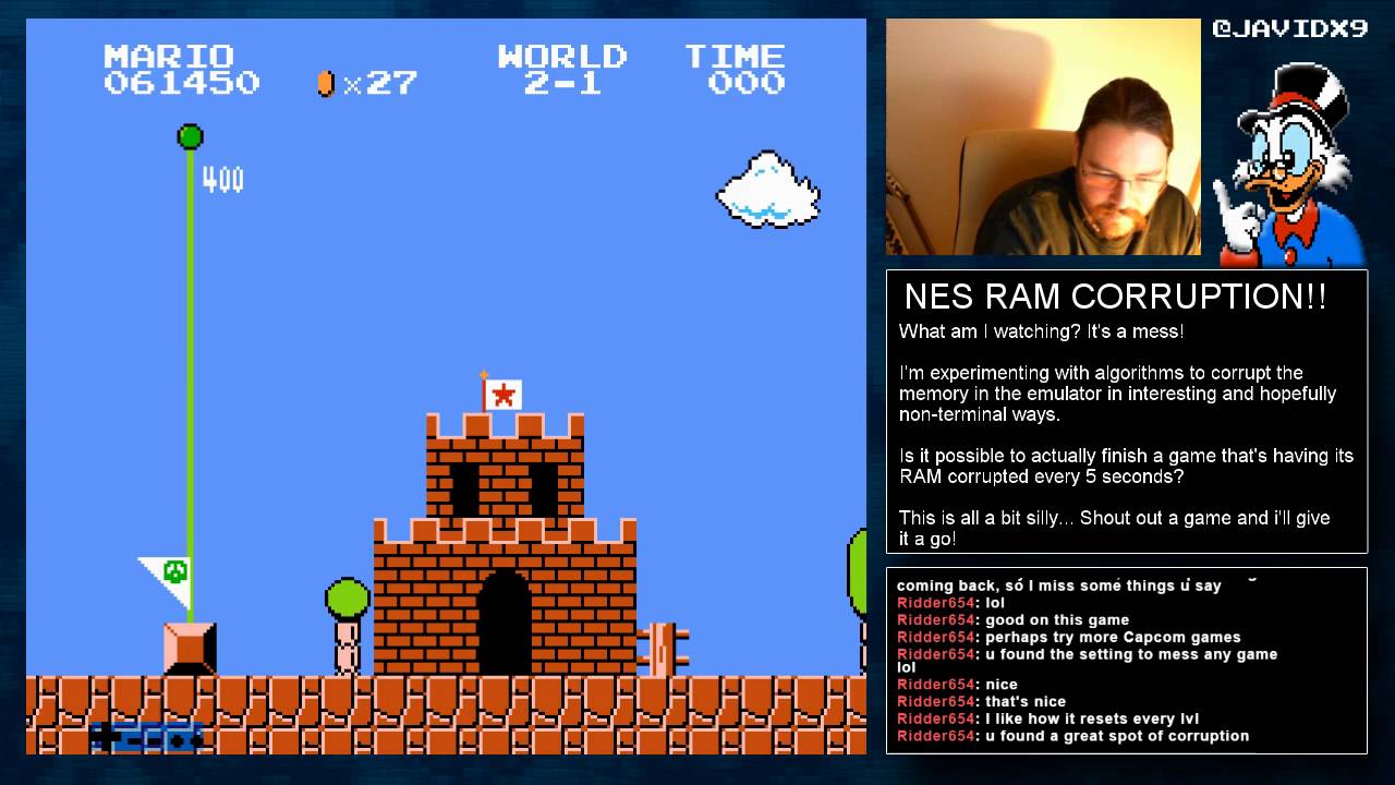 Deliberate NES Memory Corruption
