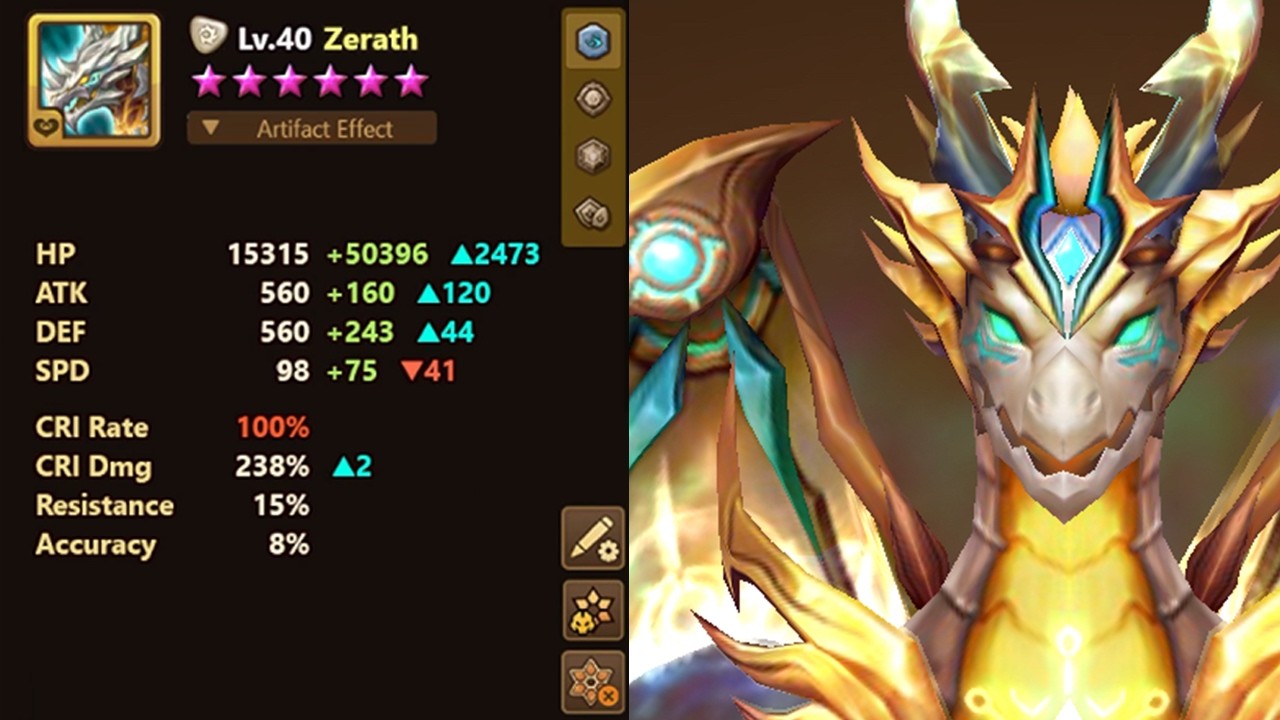 Я нашел больше характеристик! Summoners War
