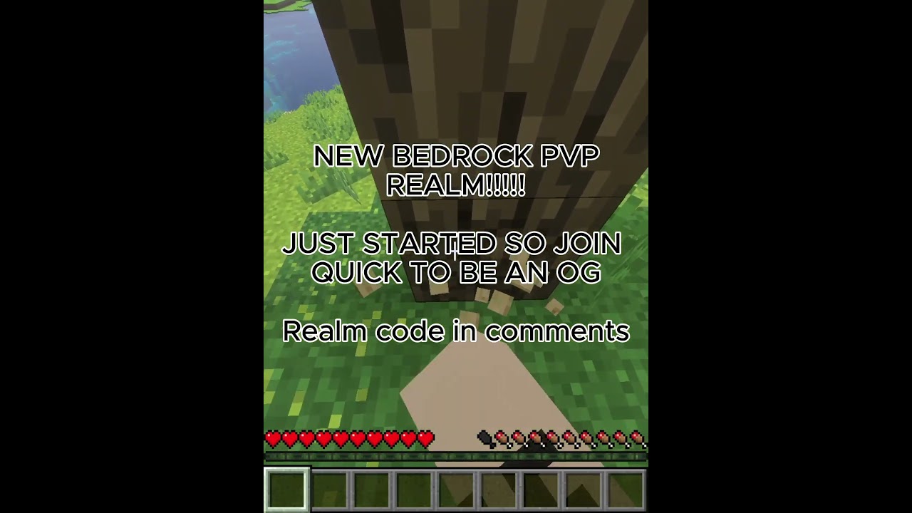 JOIN THE NEWEST BEDROCK PVP REALM #realm #minecraft #bedrockedition #viral #trending