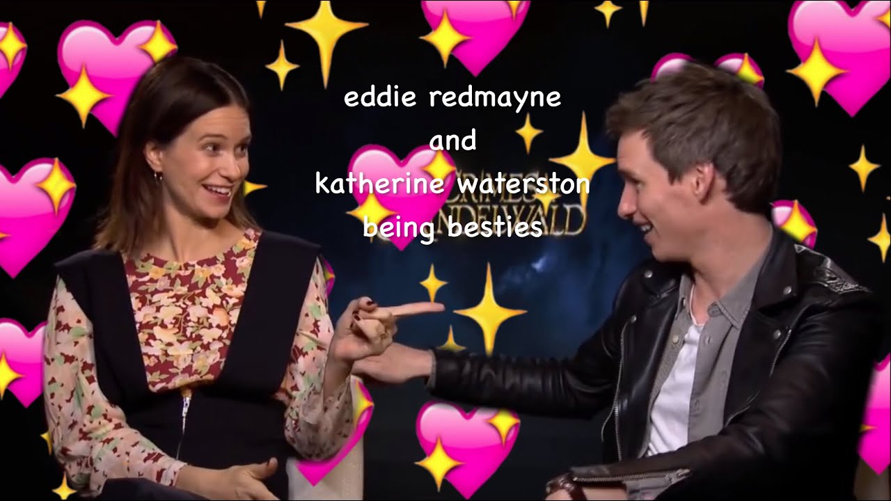 eddie redmayne and katherine waterston being besties for 4 mins 37 secs straight