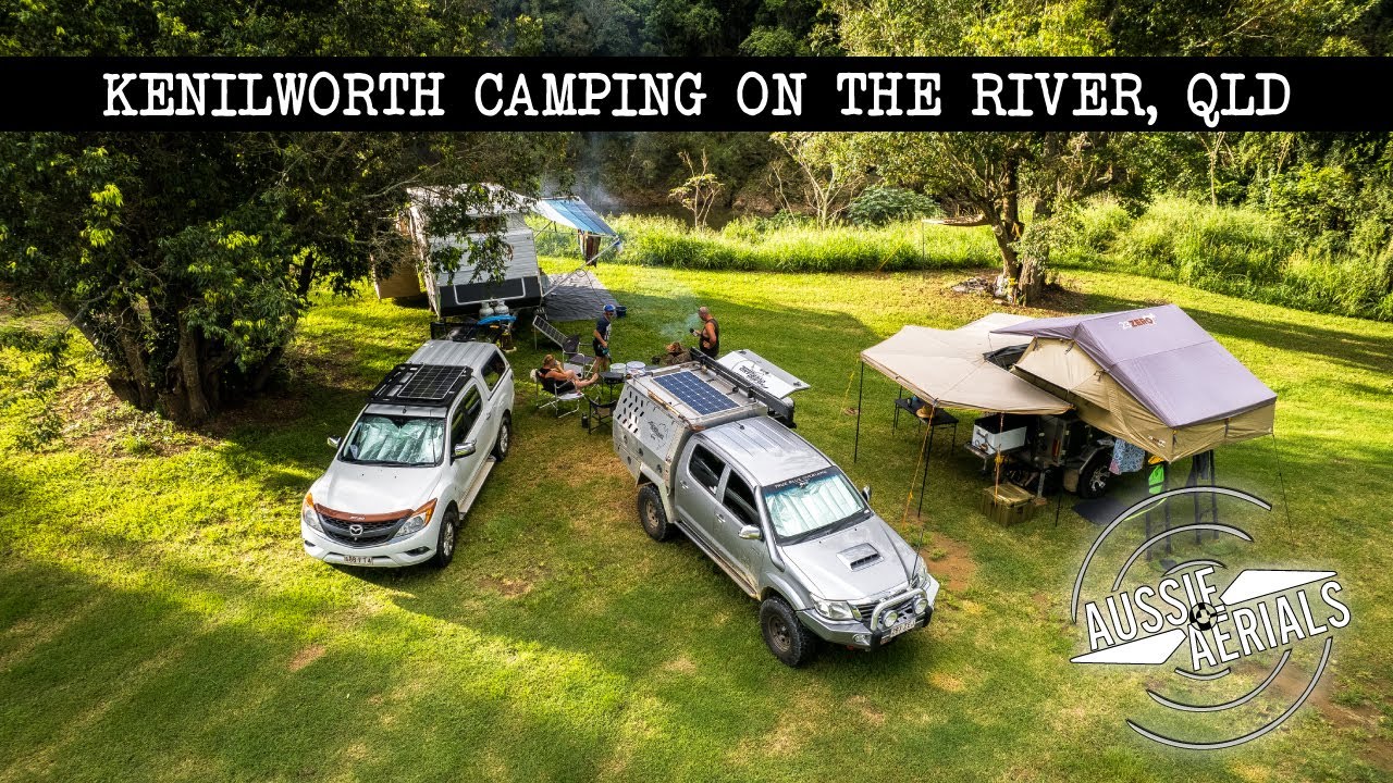 Kenilworth Camping on the River | Aerial Drone Footage | Mary River, QLD