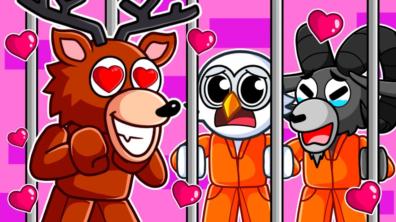Смогут ли лесные монстры сбежать из тюрьмы любви оленей в Roblox?!