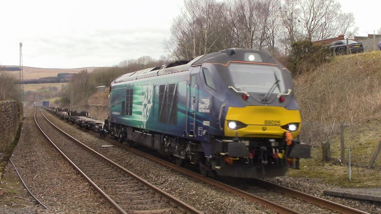 WCML diverts over the G&SW route at Sanquhar + more on 31/3/18 & 1/4/18