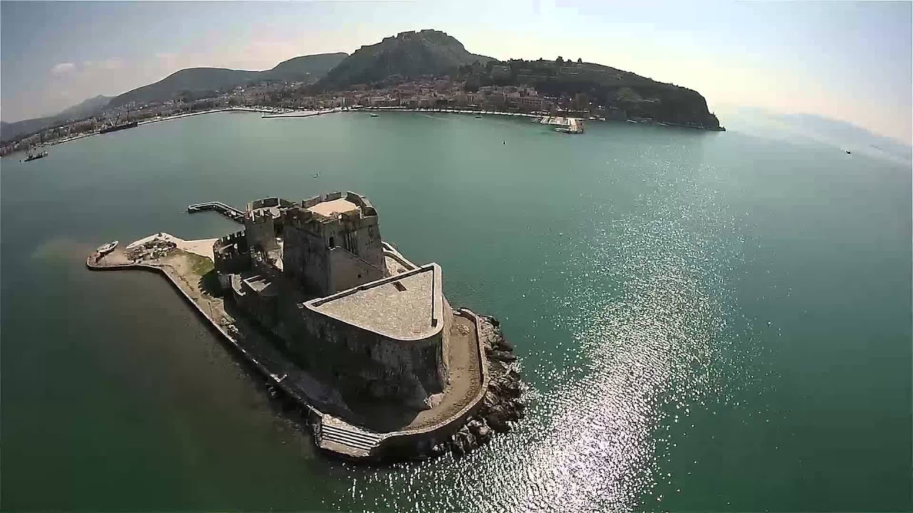 SJ5000 plus Drone Flight to Sea Fortress Walkera QR X350 PRO, Nafplio