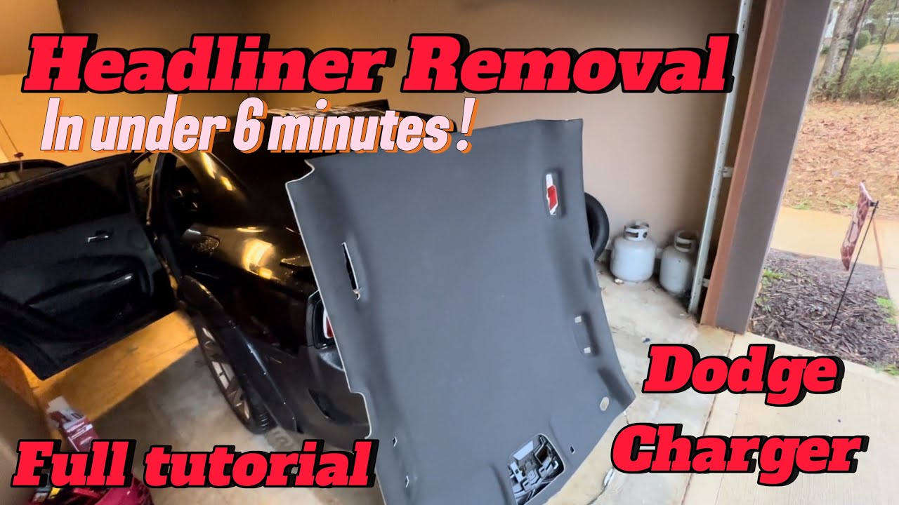 HOW TO REMOVE DODGE CHARGER HEADLINER IN UNDER 6 MINUTES!! Full tutorial