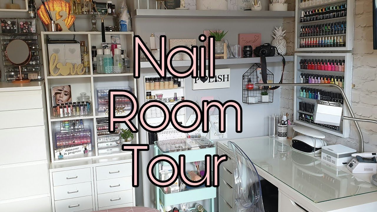 Nail Room Tour | nail art collection & storage