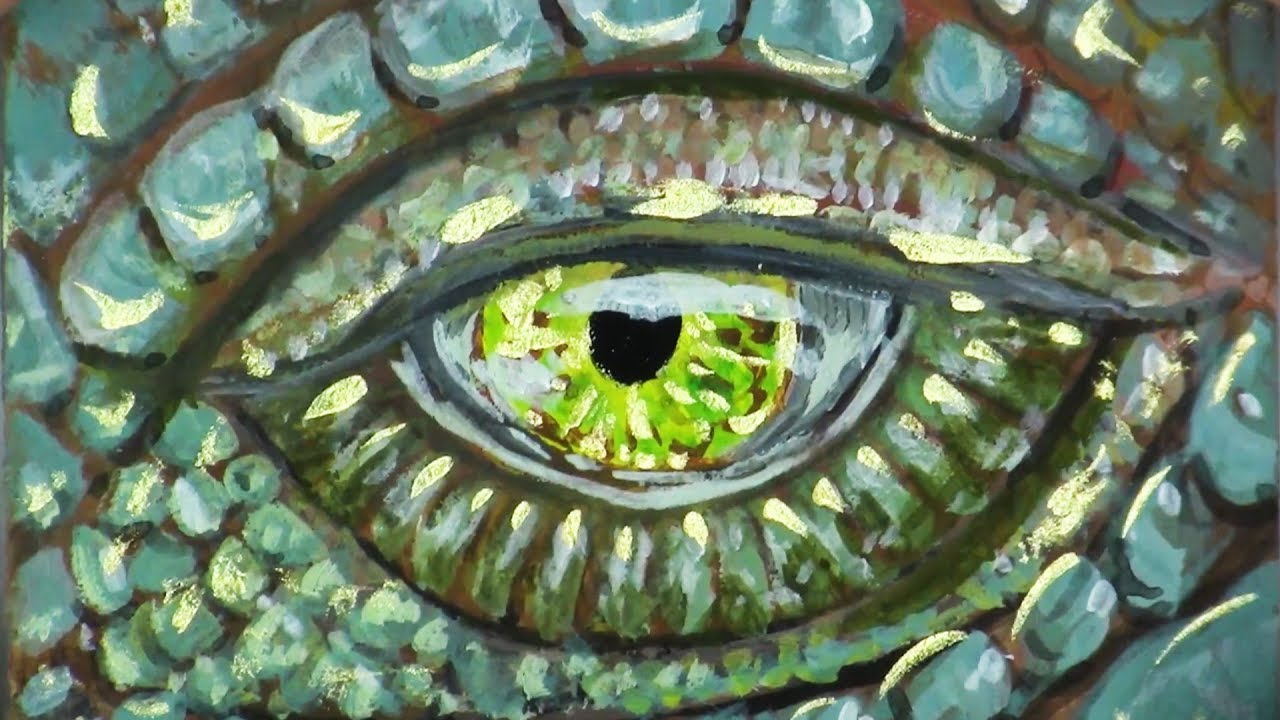 How to Paint a Medieval Dragon Eye ATC - The Art Sherpa ATC Club July