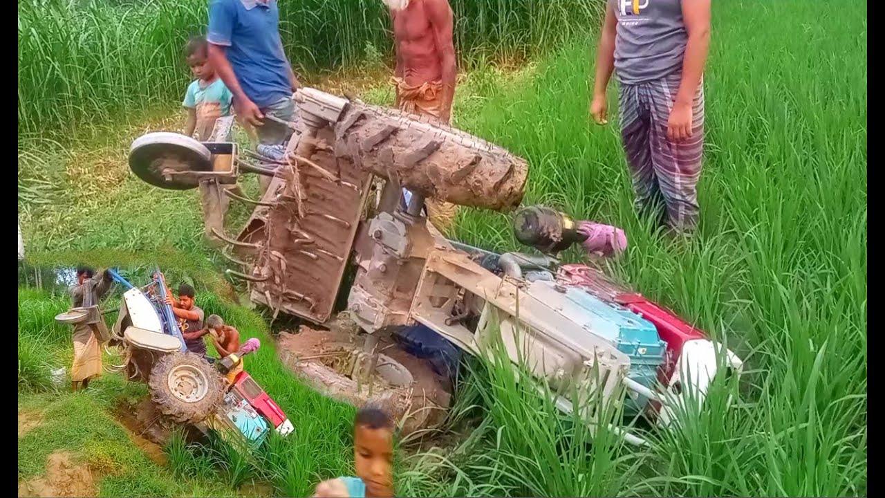NEW Power Tiller [Live] Accident Video | সরাসরি পাওয়ার টিলারের  এক্সিডেন্ট দেখুন | Tiller accident