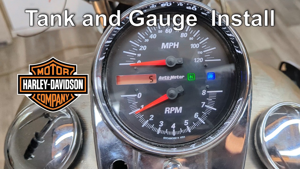 Harley Davidson Sportster: Tank and Gauge Install