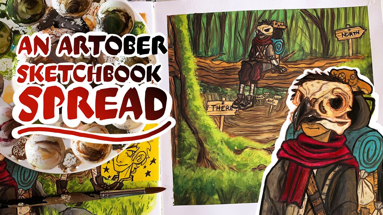 ☕️ SKETCHBOOK SESSION #1 || 🍂 Making a Character With EVEN/ARTOBER Prompts!