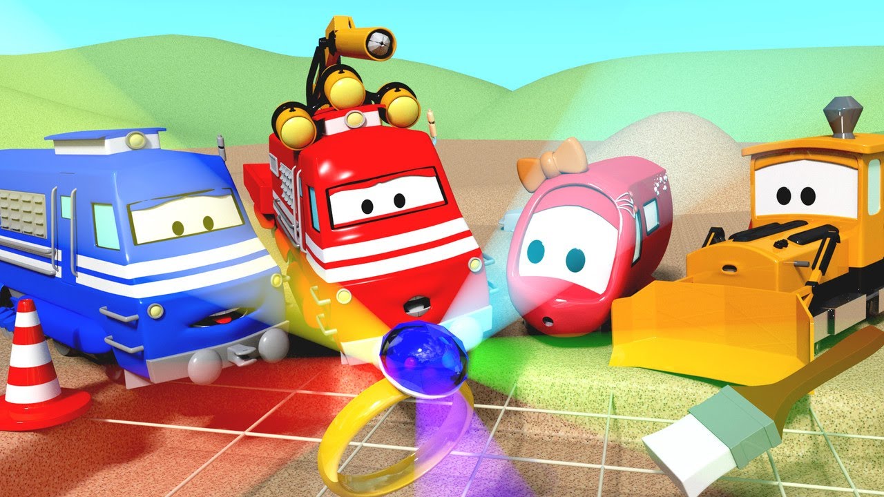 Troy The Train 🚄 - ट्रॉय आर्कियोलॉजी ट्रेन ने खज़ाना ढूंढा -  Car city 🚗Cartoon in Hindi-  Kids