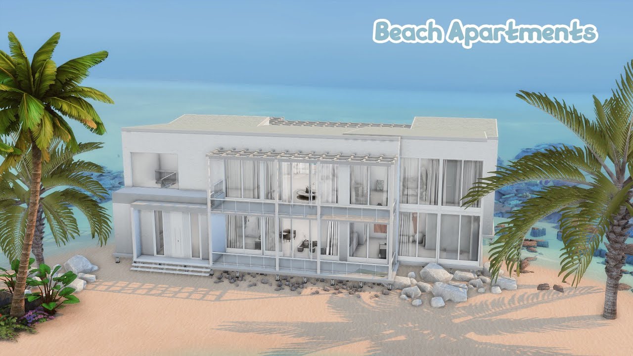 Beach Apartments | The Sims 4 Speed Build | CC | Download Link