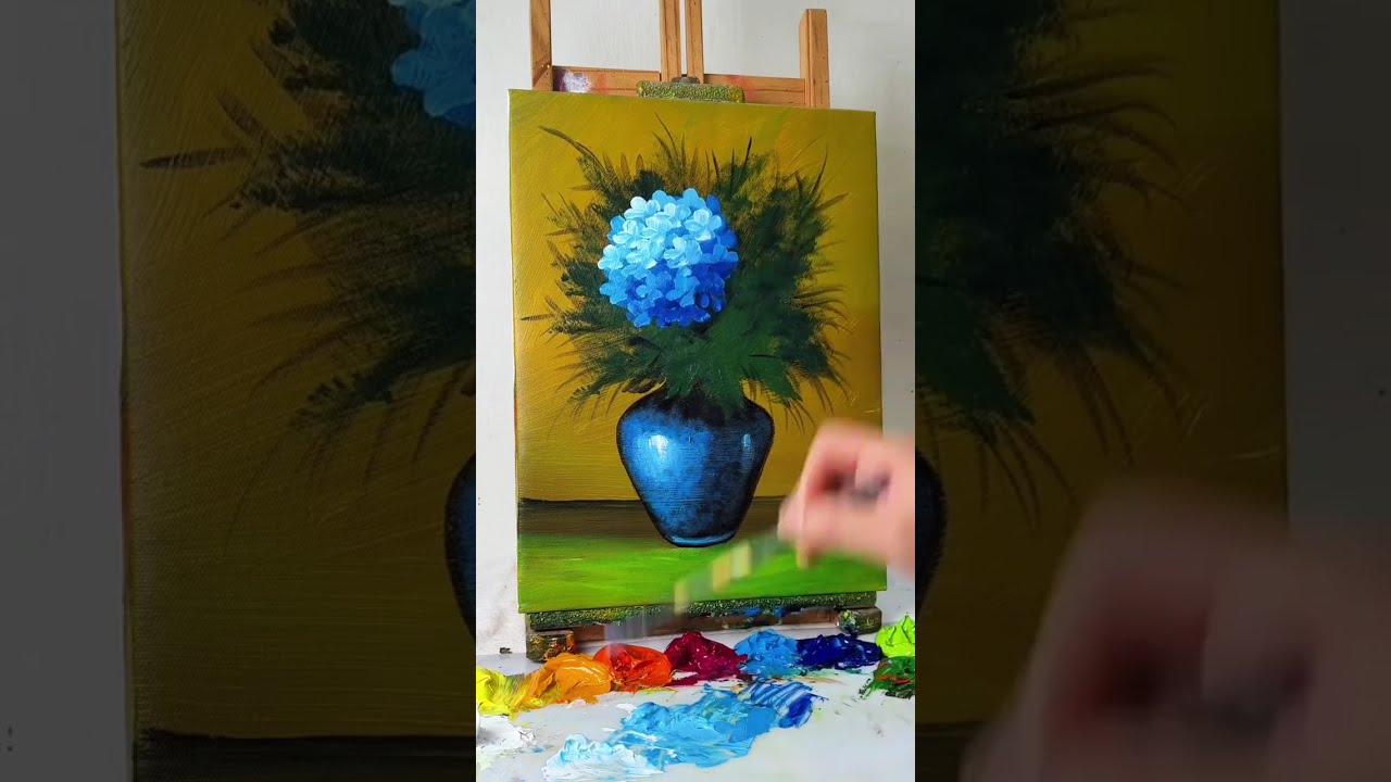Illustration of a Blue Vase 