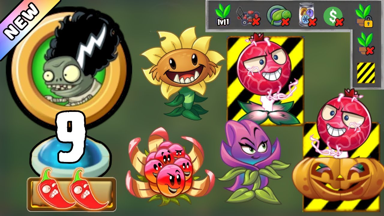 PvZ2 - Lawn of Doom! 2025 Level 9 Hard [Plants Lvl 1 & No Premium] + DOWNLOAD