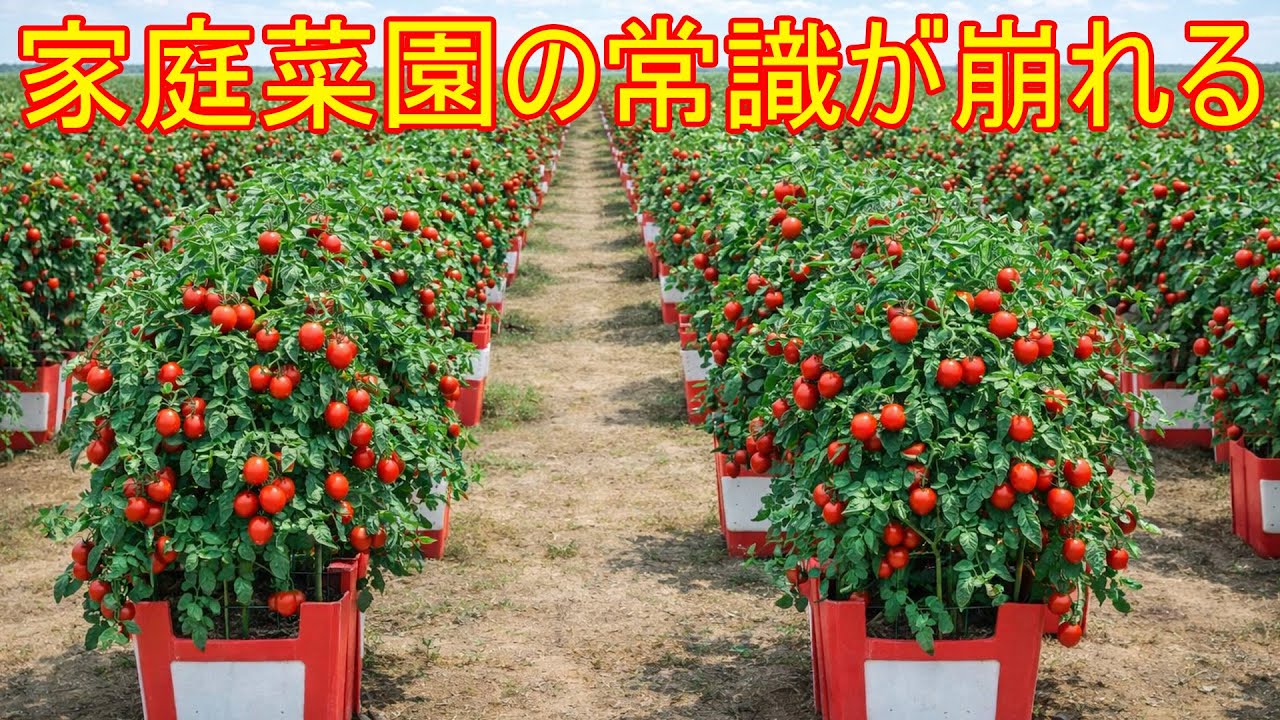 壊れたプラスチック椅子でトマトが豊作に! 驚きの再利用栽培