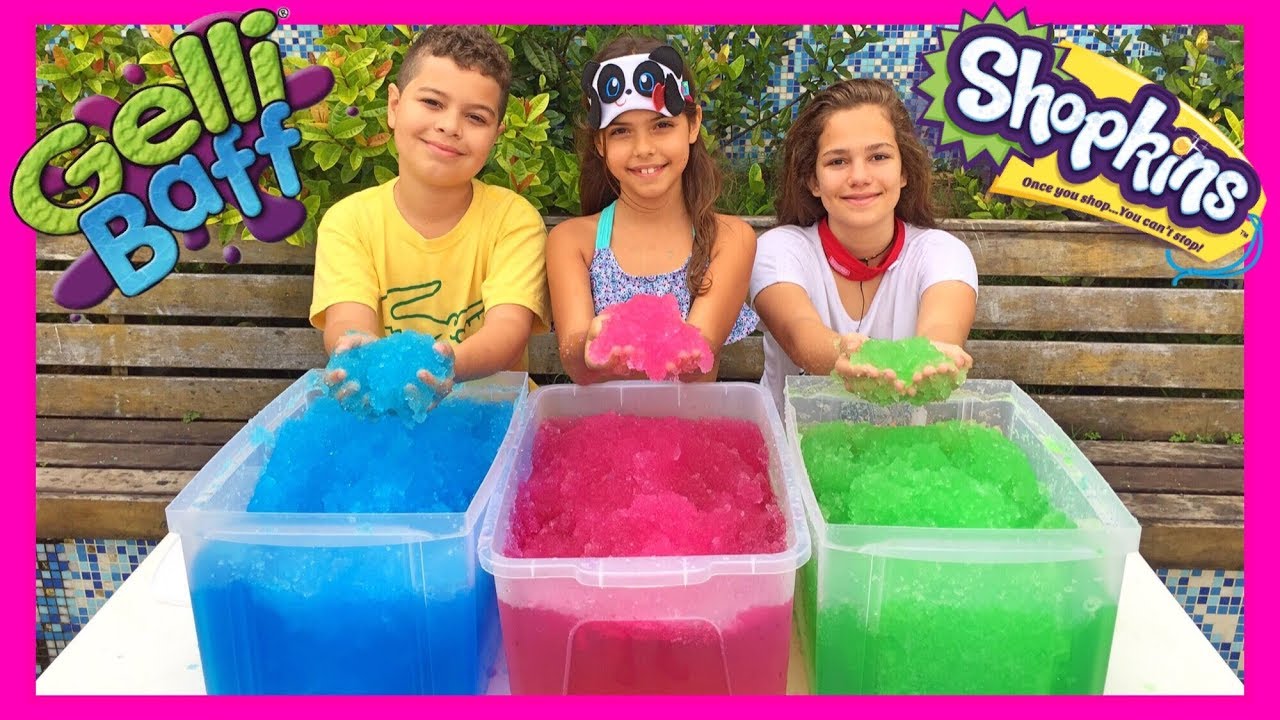 DESAFIO DO GELLI BAFF SHOPKINS E ORBEEZ - GELLI BAFF TOY CHALLENGE | NICOLE DUMER