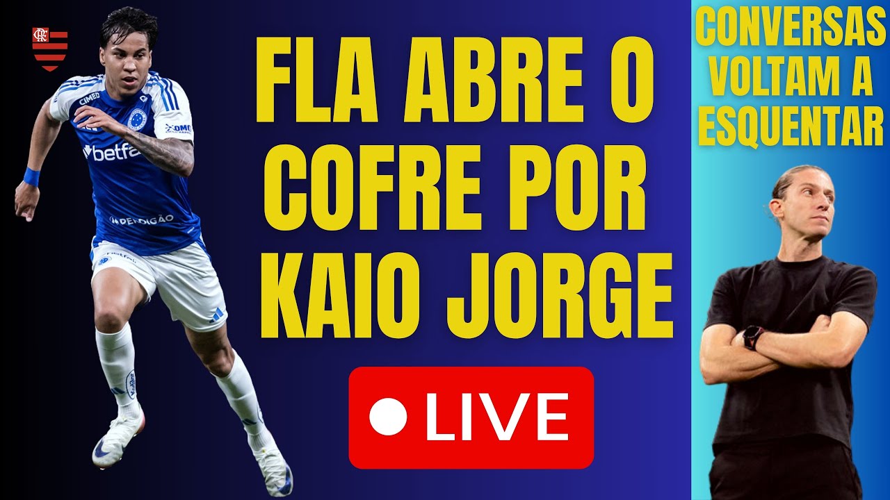 Flamengo abre cofre para tirar Kaio Jorge do Cruzeiro. Clube e Filipe Lu&iacute;s voltam a conversar. LIVE