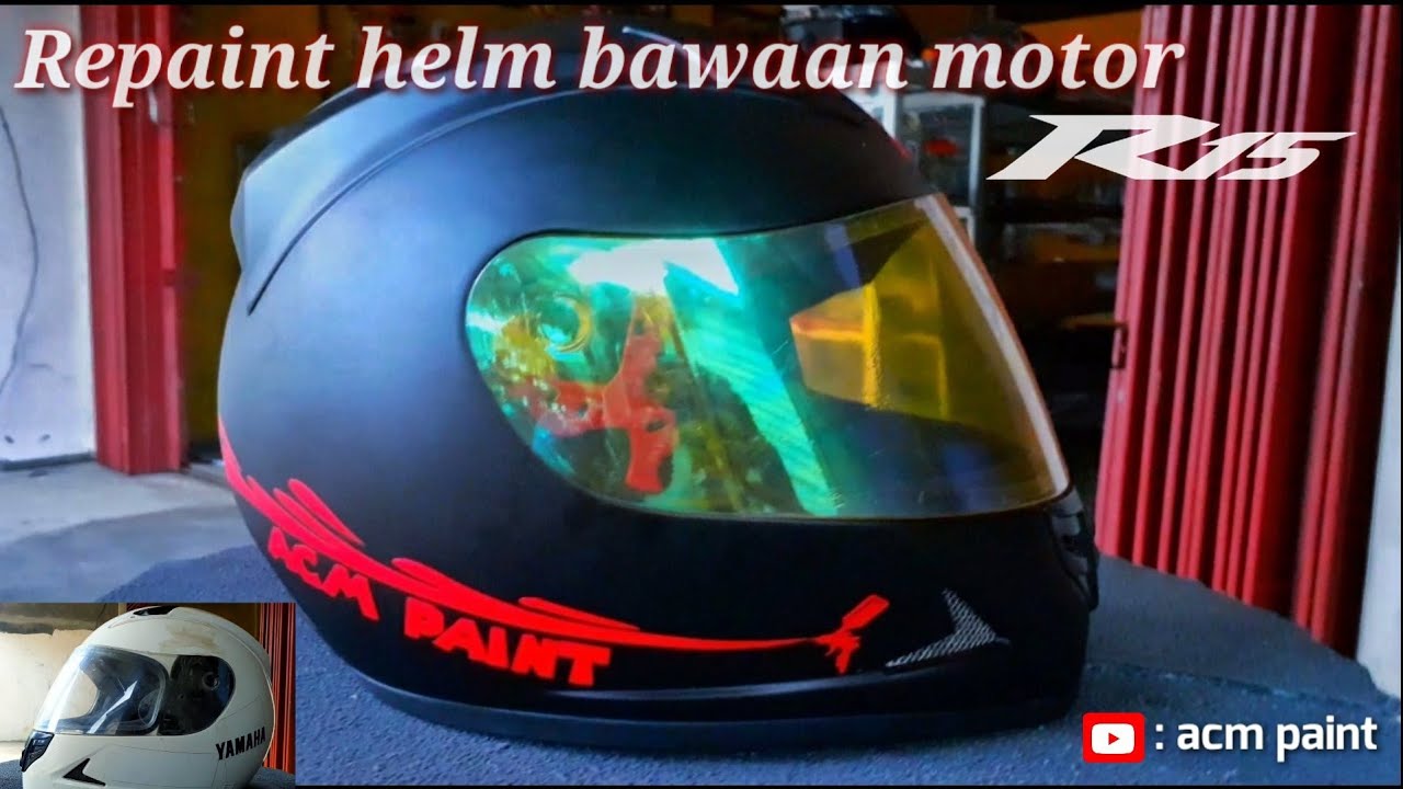 Repaint helm bawaan motor r15,by:acm paint