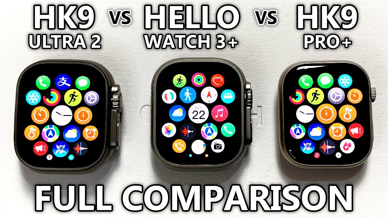 HK9 Ultra 2 vs Hello Watch 3 Plus vs HK9 Pro Plus FULL COMPARISON! The Best Sport SmartWatches 2023!