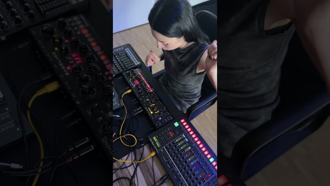 Analog Bassline DB-01 from @ericasynths and the Nightverb #ericasynths #synthesizers #analog #live