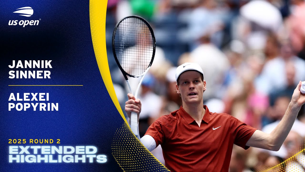 Jannik Sinner vs. Alexei Popyrin Extended Highlights | 2025 US Open Round 2