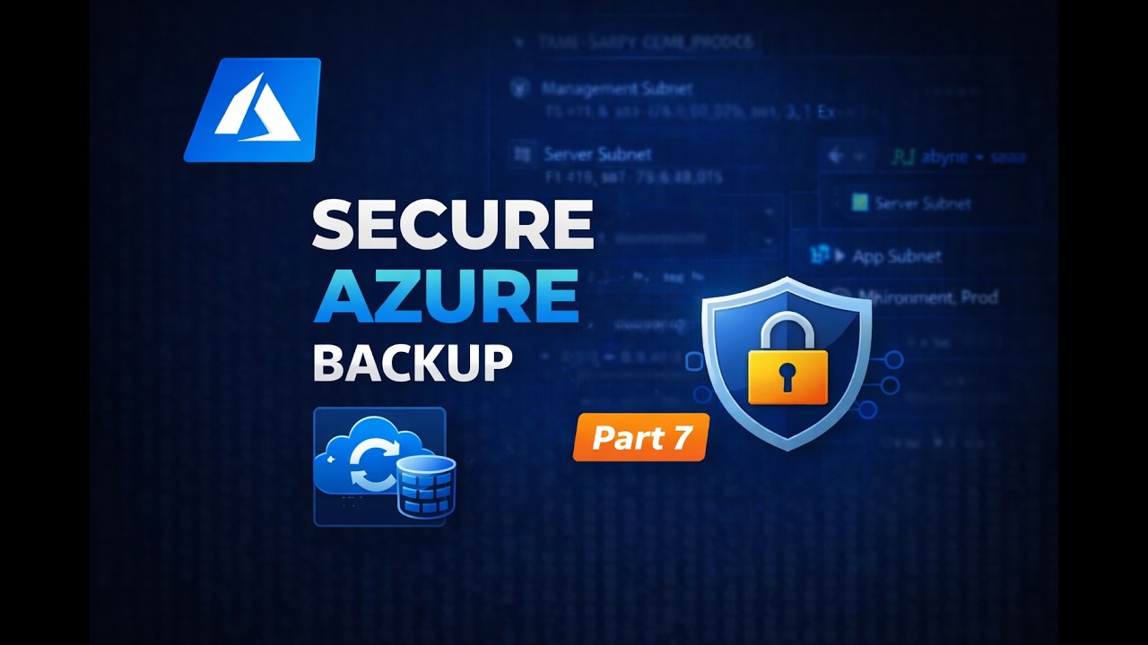 Building a Secure Azure Environment – Azure Backup Setup (Part 7)