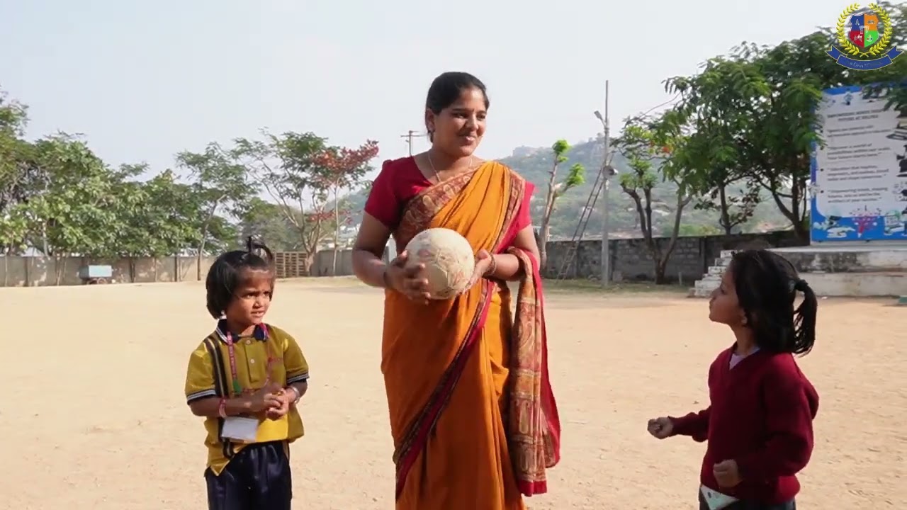 Pass The Ball Activity Nursery Shloka CBSE School Jadcherla.