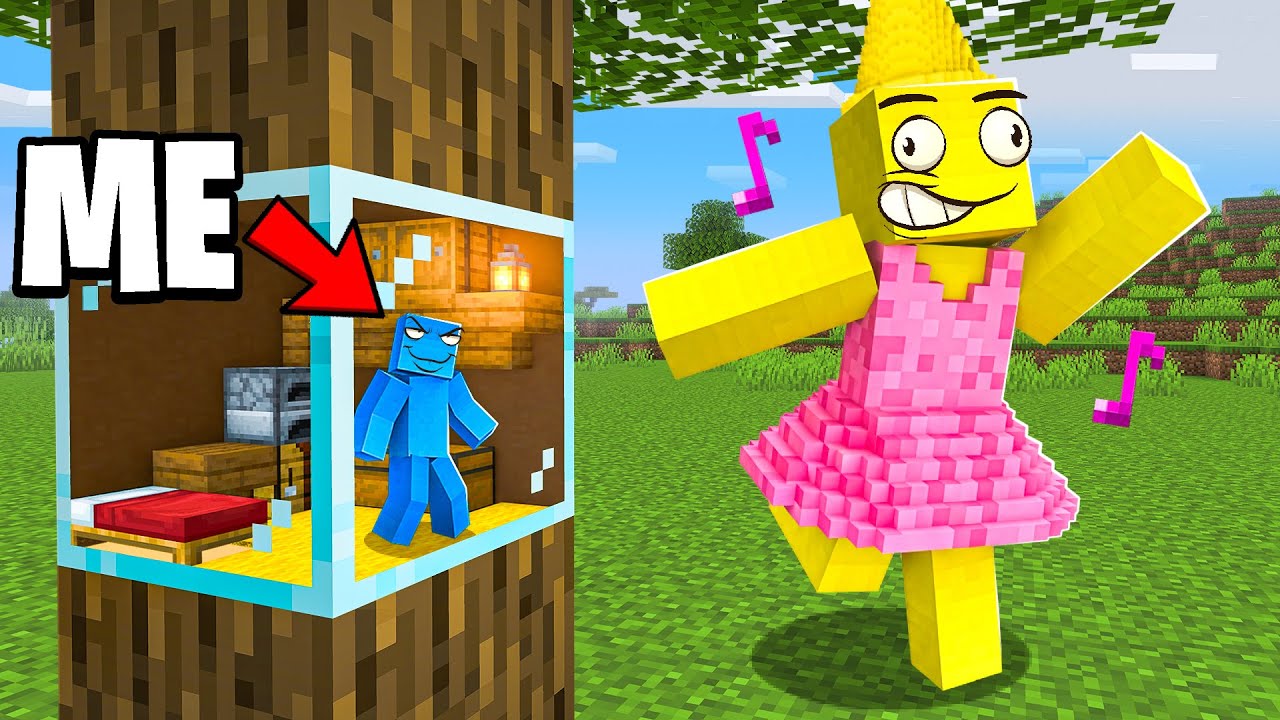 Becoming TINY To Find My Friend's SECRETS in Minecraft
