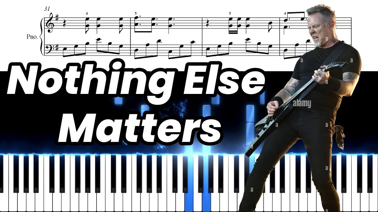 Metallica – Nothing Else Matters – Tutorial & Piano Sheet Music (in the description)