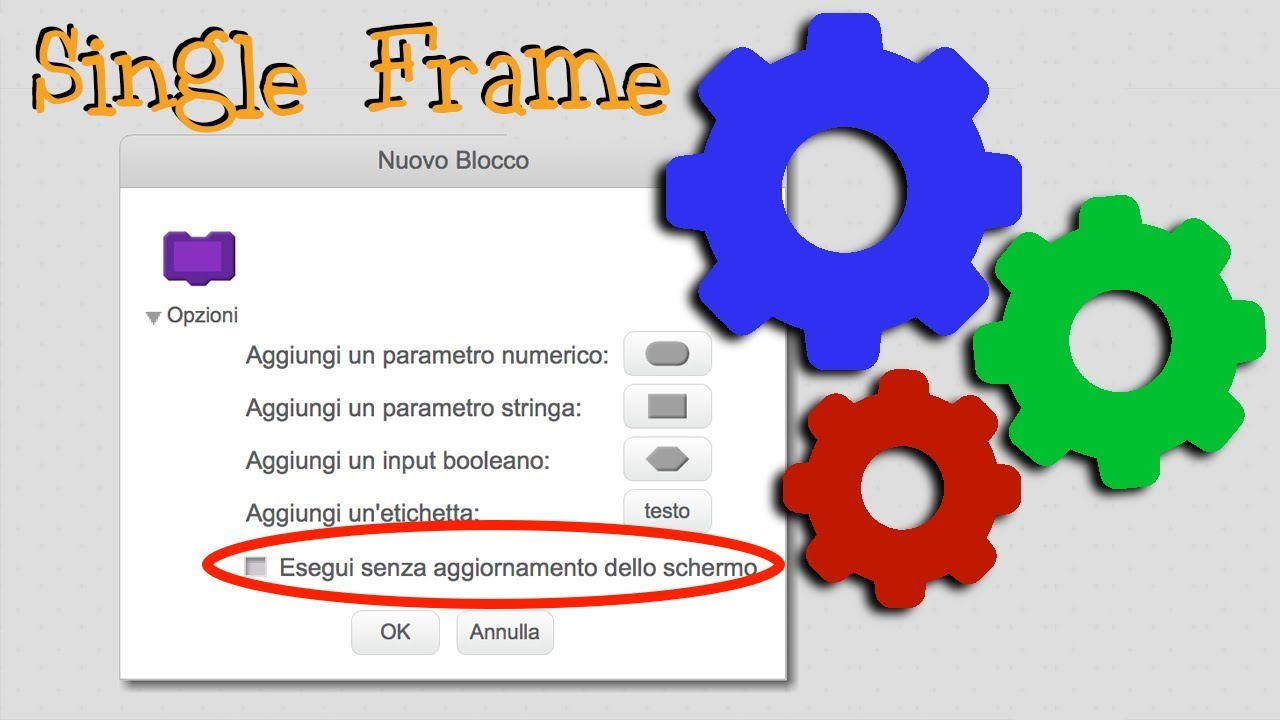 Come utilizzare i blocchi personalizzati di Scratch per avere progetti più fluidi - Single Frame