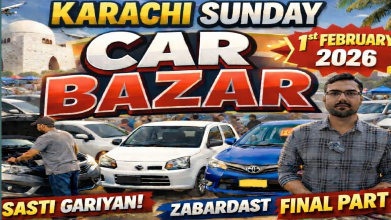 Last Part 😢 Karachi Sunday Car Bazar | Real Prices & Crowd | 1st Feb 2026