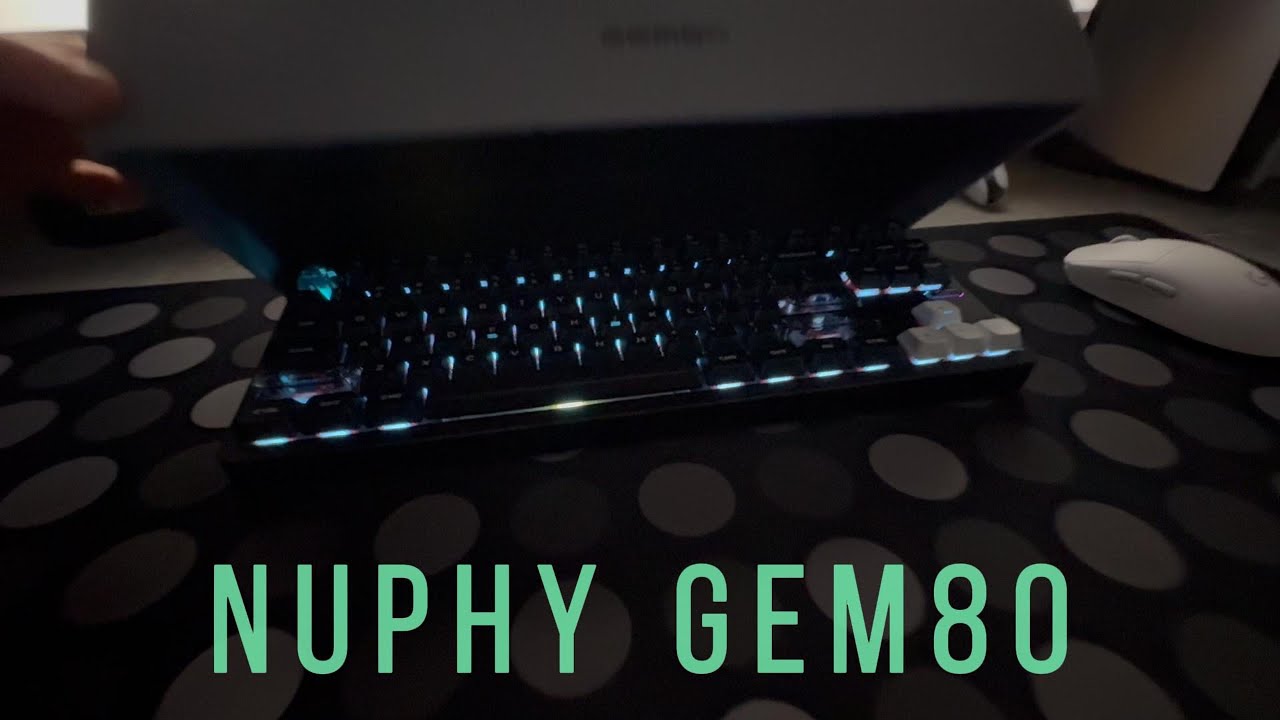 NuPhy Gem80 Obsidian Black + Twotone Wrist Rest | Showcase & sound test
