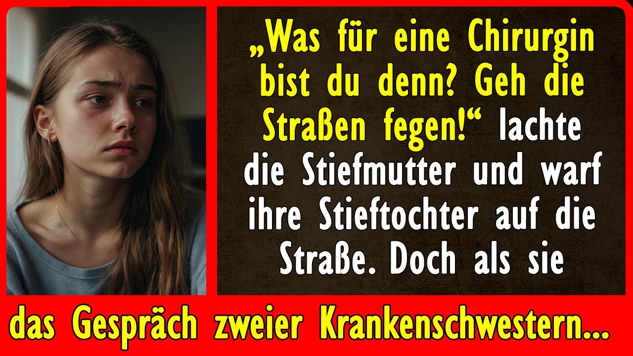 „Was für eine Chirurgin bist du denn? Geh die Straßen fegen!“ lachte die Stiefmutter und...