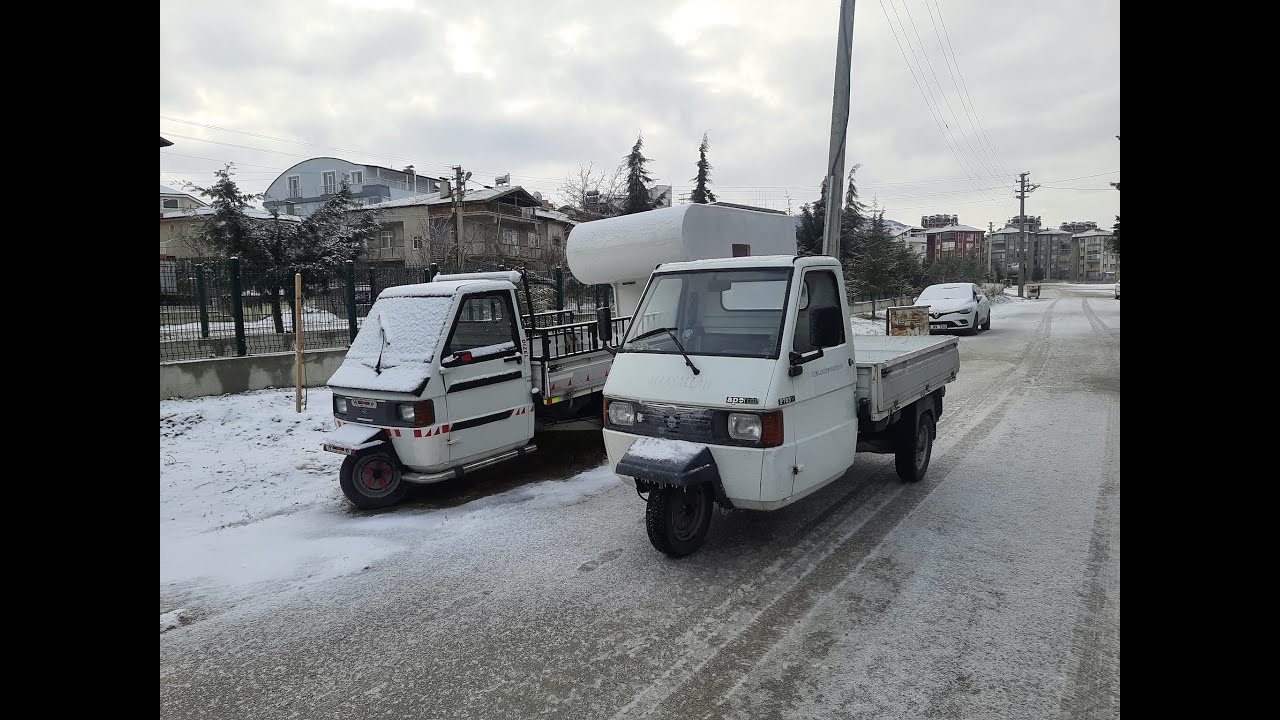 11 Km ~ 16 Dk piaggio ape tm 703 diesel engine lombardini ldw 422 water cooled