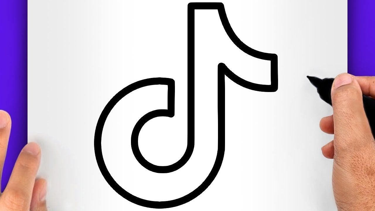 DESSIN FACILE | COMMENT DESSINER UN LOGO TIKTOK FACILEMENT